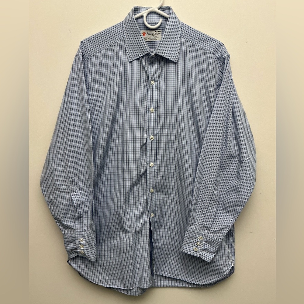 Turnbull & Asser Light Blue Plaid Button-Down Shirt